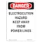 Signmission Safety Sign, OSHA Danger, 14" Height, Electrocution Hazard Keep Away, Portrait OS-DS-D-1014-V-2544 - alternate 1